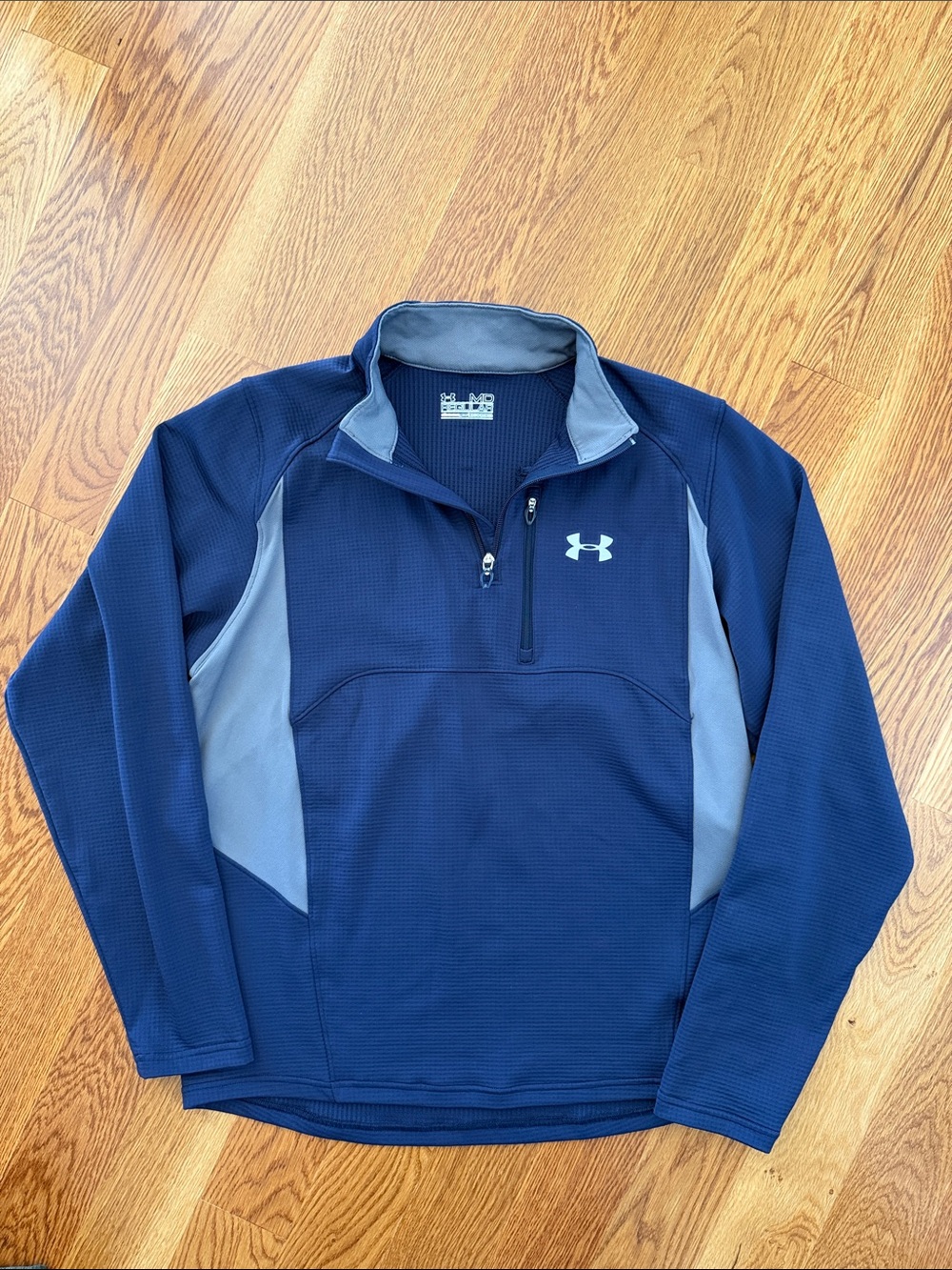 Under Armour Navy and Gray Men's Quarter-Zip Performance Pullover